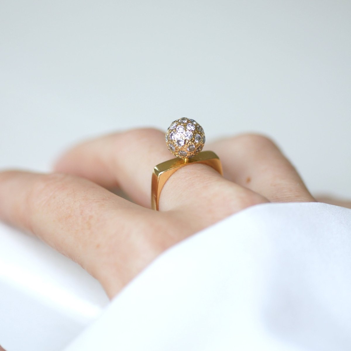 Bague DINH VAN en or jaune et diamants - Castafiore