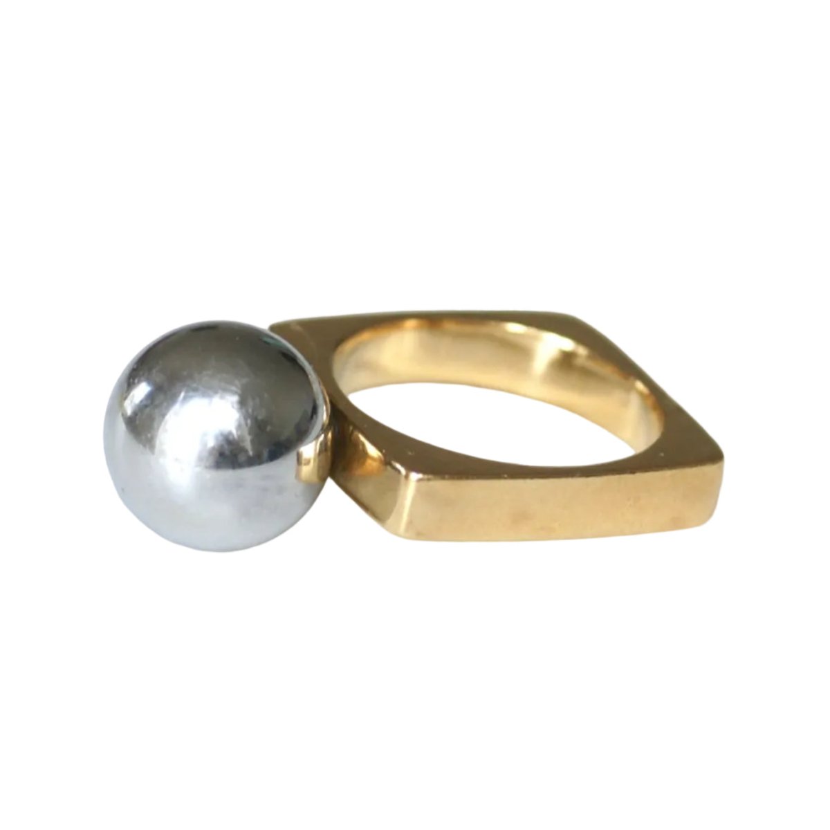 Bague DINH VAN en or jaune et hématite - Castafiore