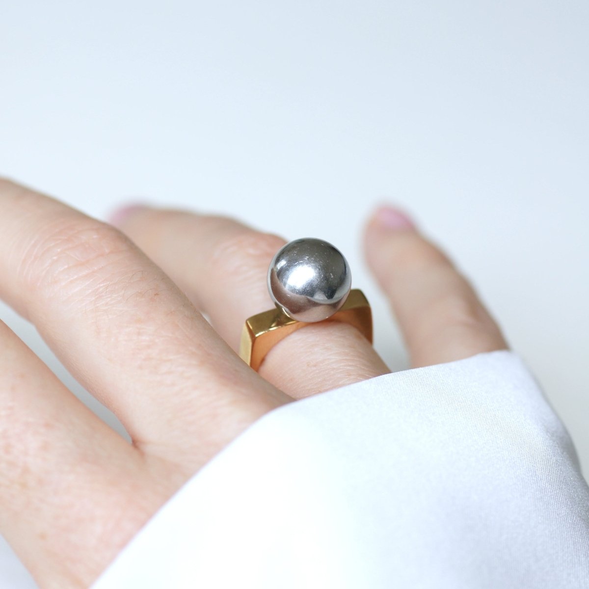 Bague DINH VAN en or jaune et hématite - Castafiore