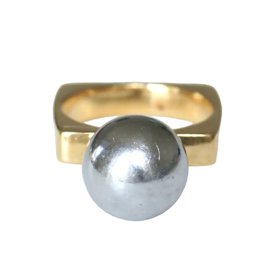 Bague DINH VAN en or jaune et hématite - Castafiore