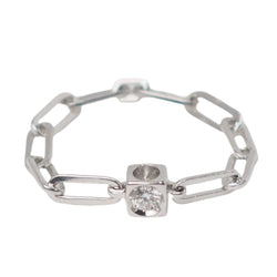 Bague DINH VAN "Le Cube" en or blanc et diamant - Castafiore