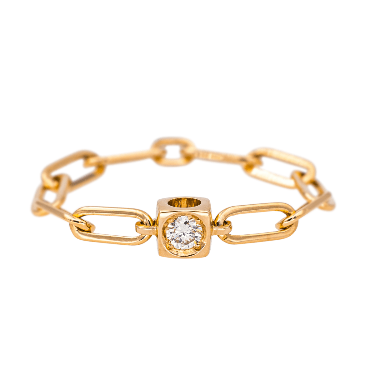 Bague DINH VAN "Le Cube" en or rose et diamant - Castafiore