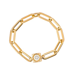 Bague DINH VAN "Le Cube" en or rose et diamant - Castafiore