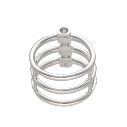 Bague DINH VAN "Le Cube Trilogie" en or gris et diamants - Castafiore