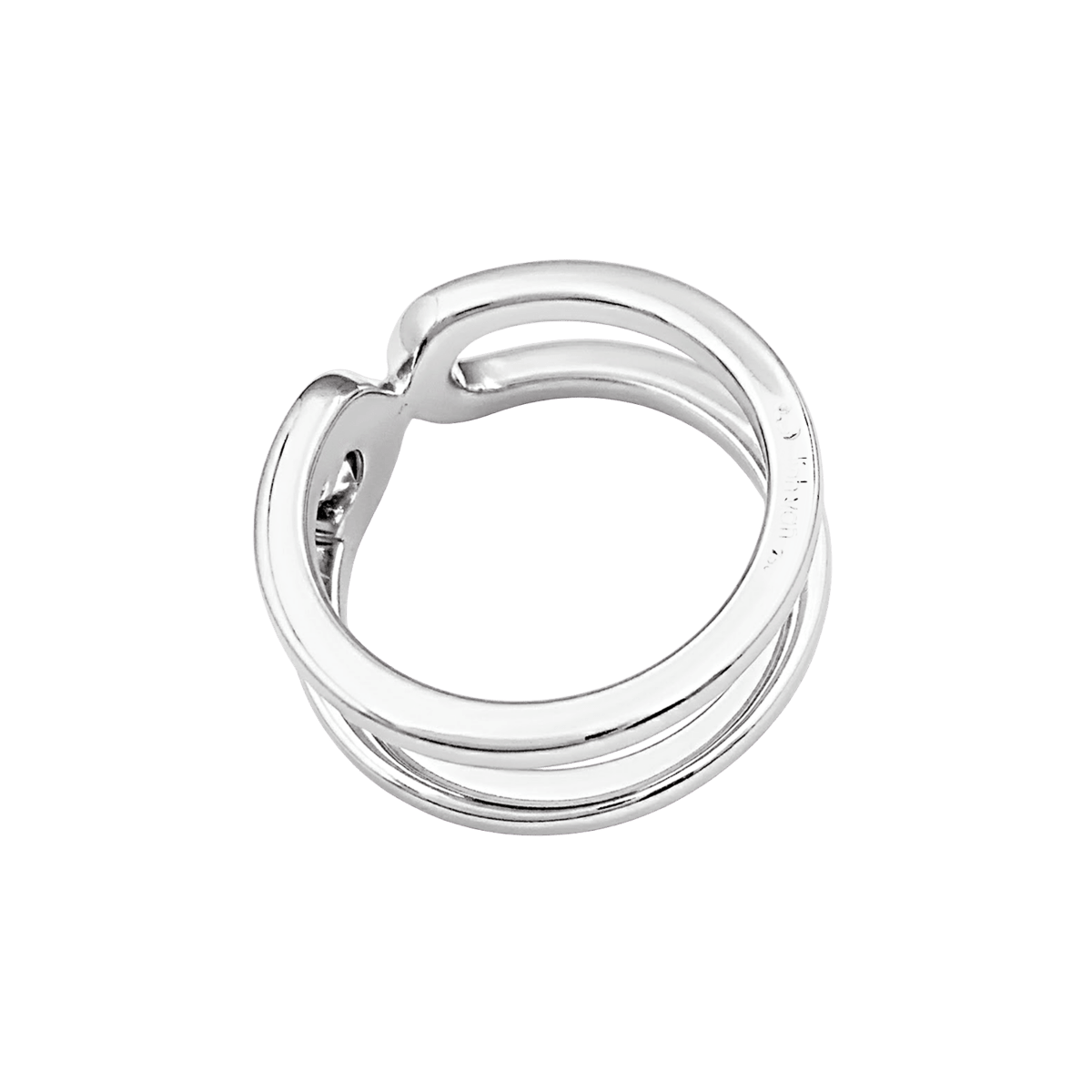 Bague DINH VAN "Maillon" en or blanc et diamant - Castafiore