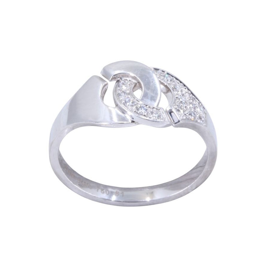 Bague DINH VAN "Menottes" en or blanc et diamants - Castafiore