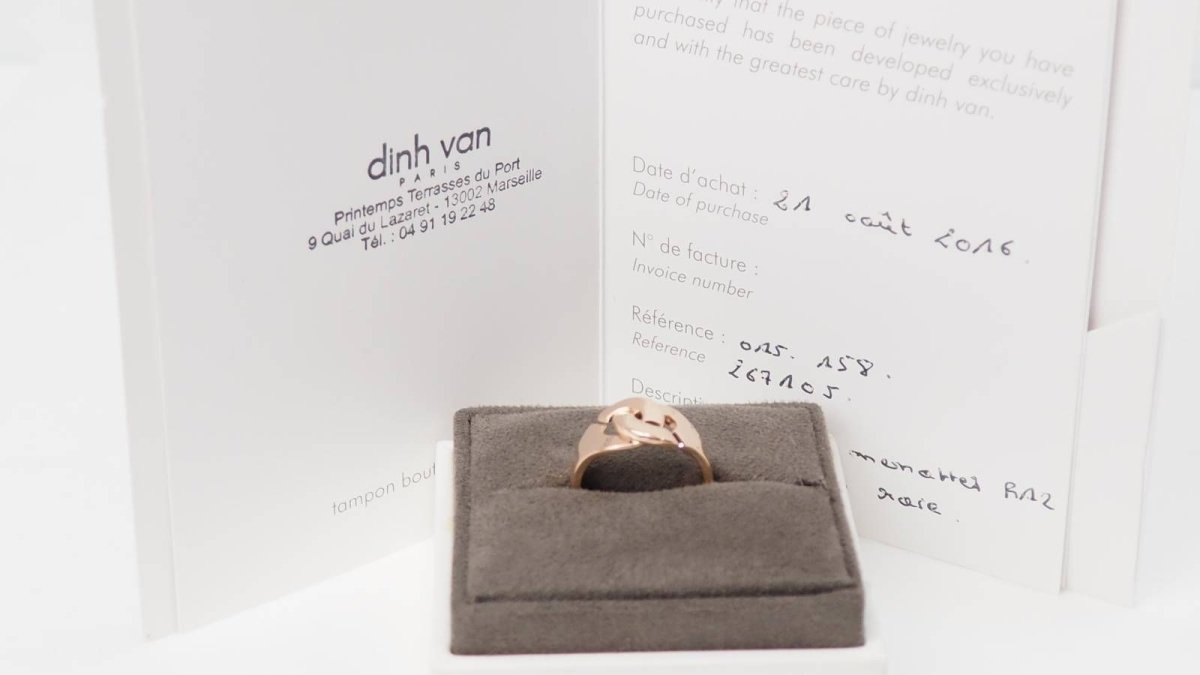 Bague DINH VAN Menottes en or rose - Castafiore