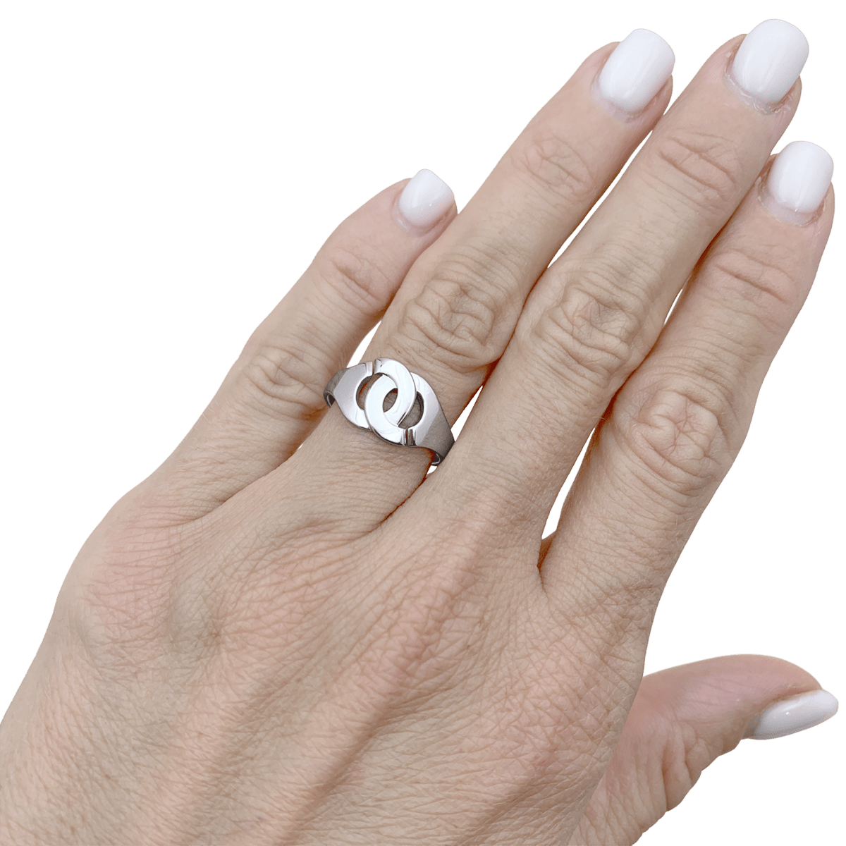 Bague DINH VAN "Menottes R10" en or blanc - Castafiore