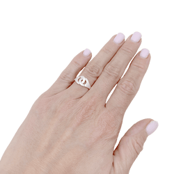 Bague DINH VAN "Menottes R8" en or blanc - Castafiore