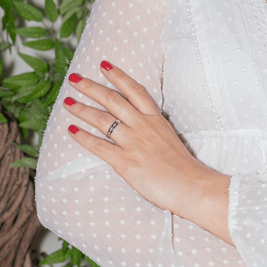 Bague DINH VAN "Pulse" en or blanc et diamants - Castafiore
