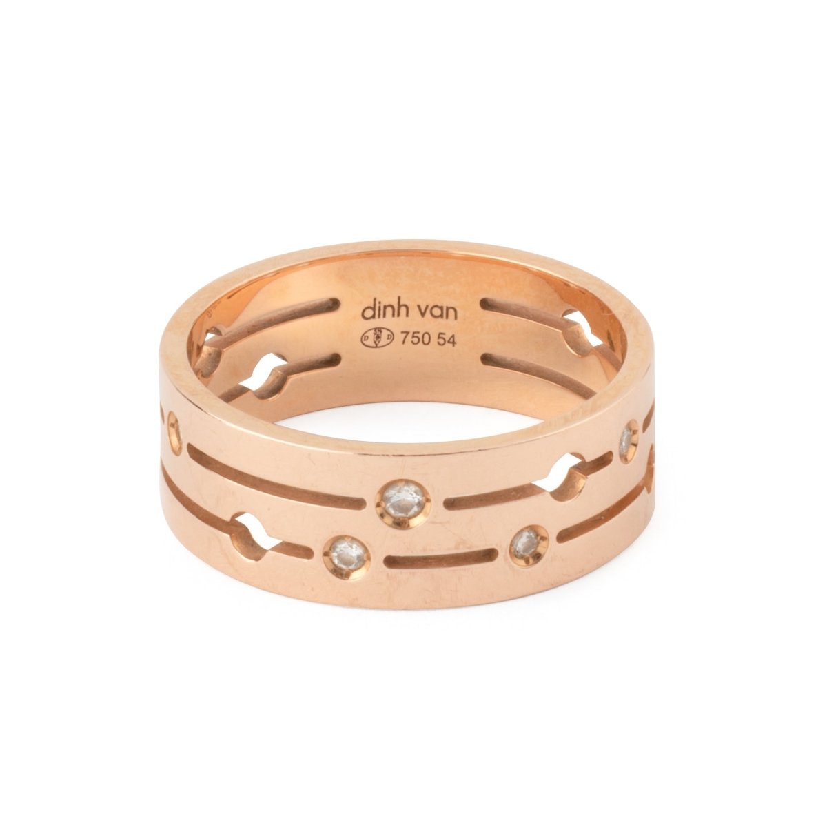 Bague DINH VAN "Pulse" en or rose et diamants - Castafiore