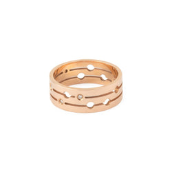 Bague DINH VAN "Pulse" en or rose et diamants - Castafiore