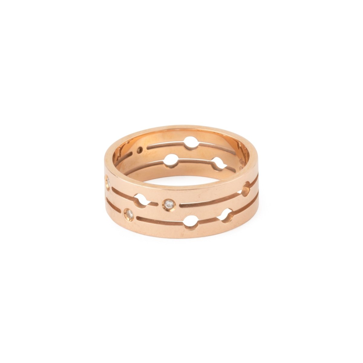 Bague DINH VAN "Pulse" en or rose et diamants - Castafiore