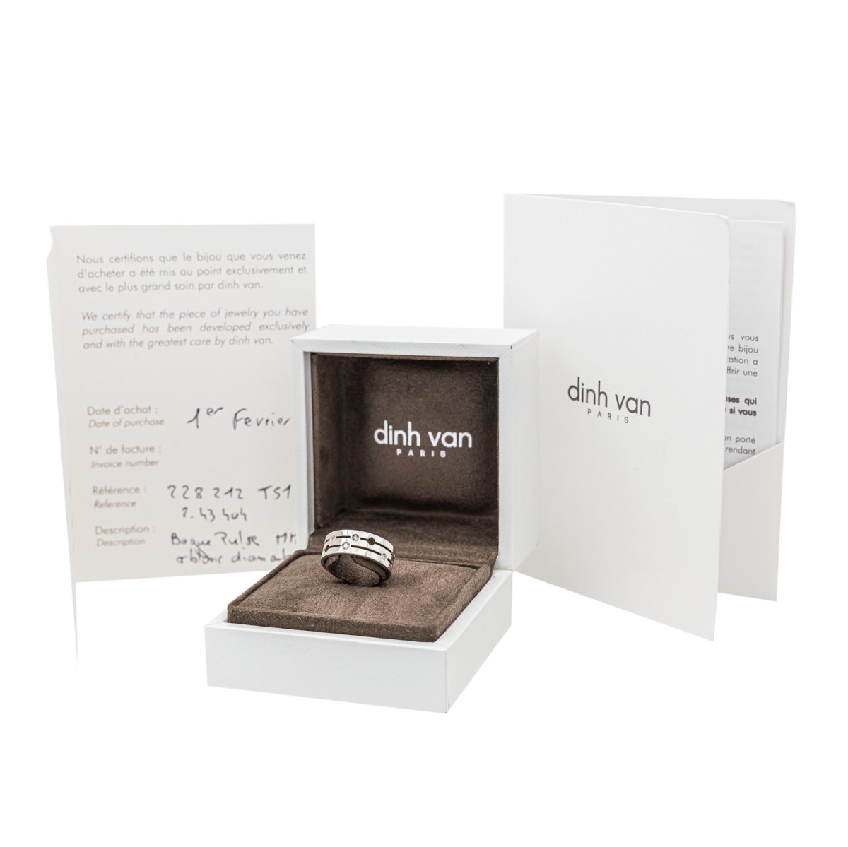 Bague Dinh Van Pulse Or blanc Diamant - Castafiore