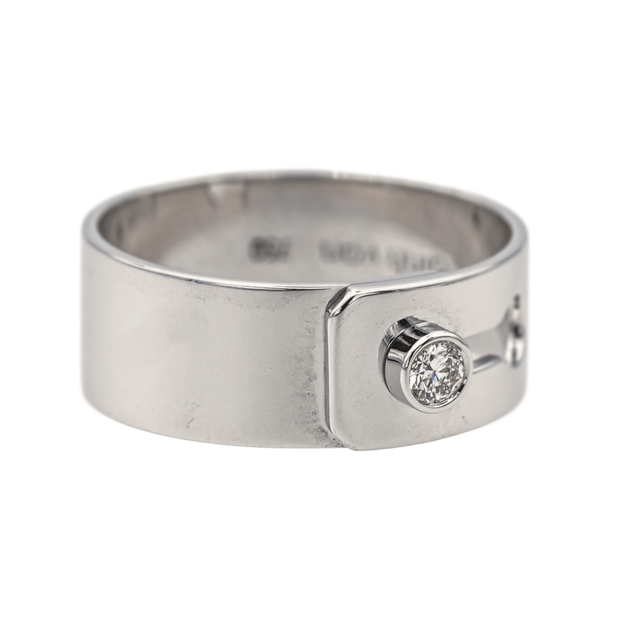 Bague DINH VAN "Serrure" en or blanc et diamant - Castafiore