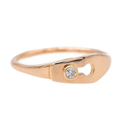 Bague DINH VAN "Serrure" en or rose et diamants - Castafiore