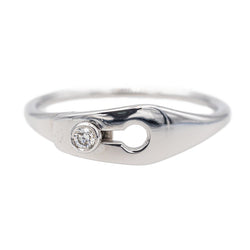 Bague Dinh Van Serrure Or blanc Diamant - Castafiore