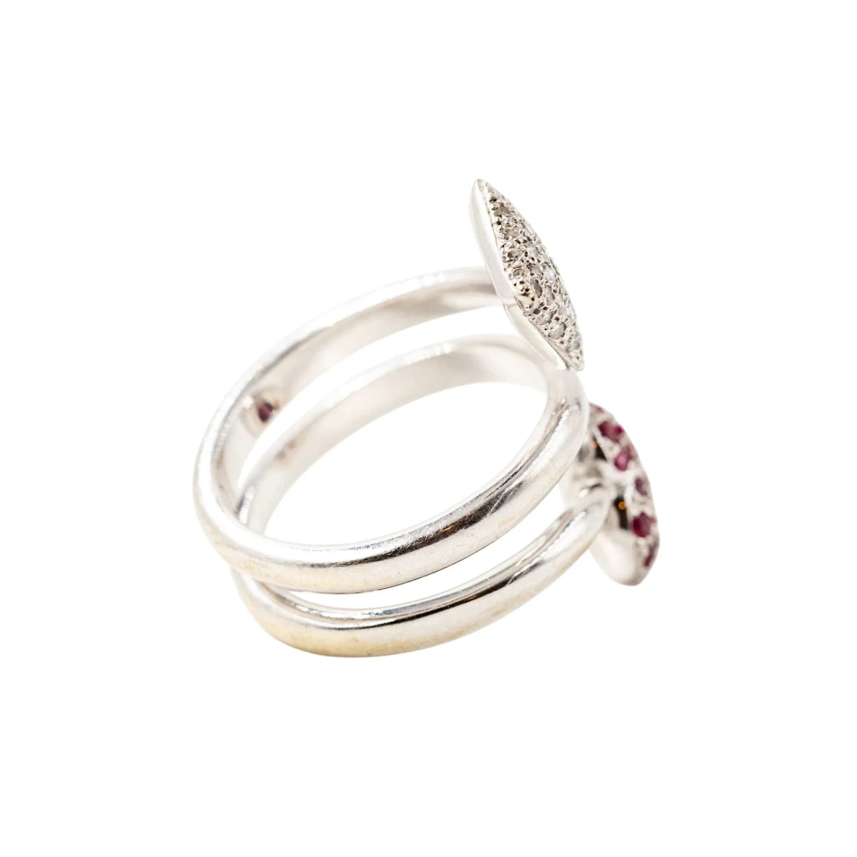 Bague DIOR "Diablotine" en or blanc, rubis et diamants - Castafiore