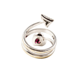 Bague DIOR "Diablotine" en or blanc, rubis et diamants - Castafiore