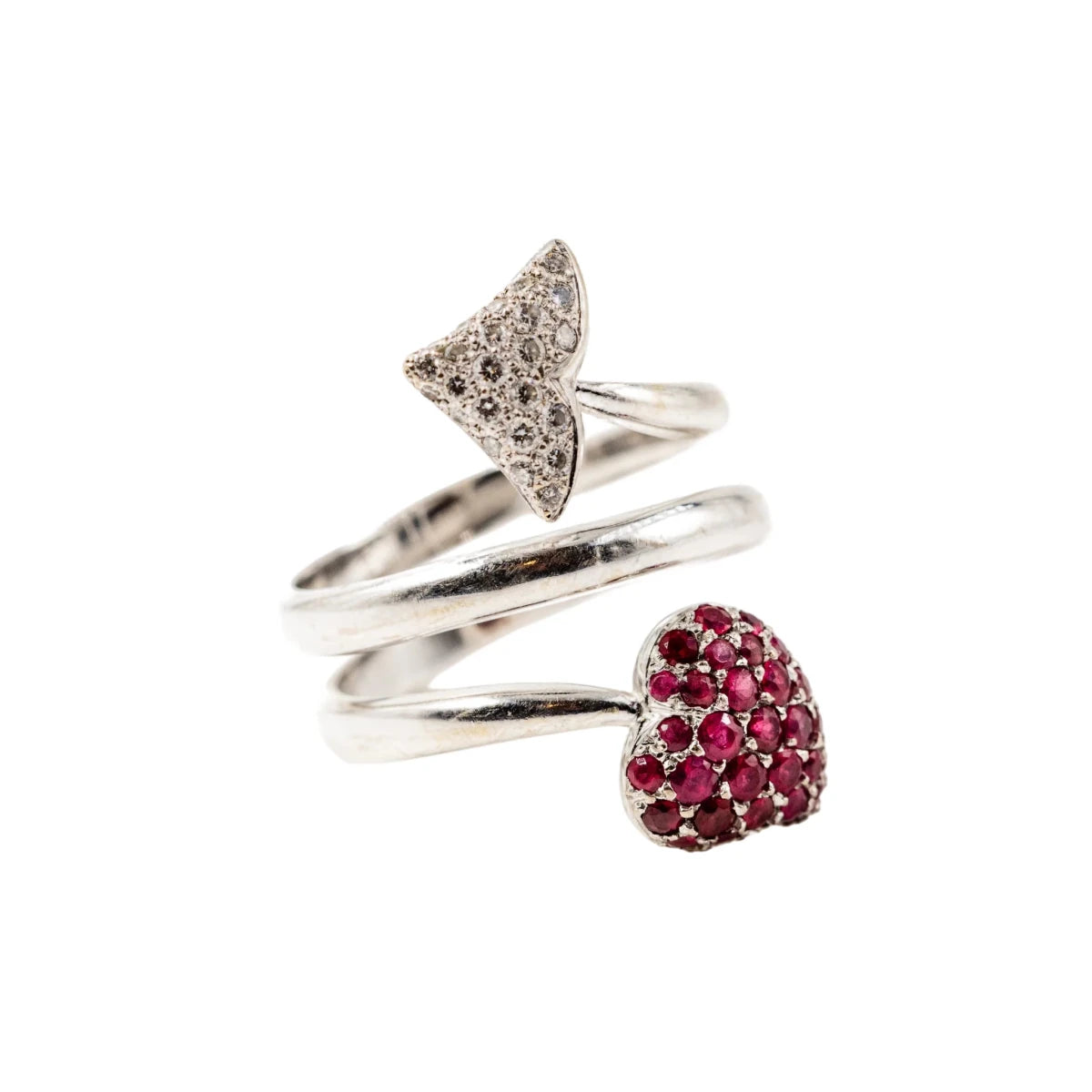 Bague DIOR "Diablotine" en or blanc, rubis et diamants - Castafiore