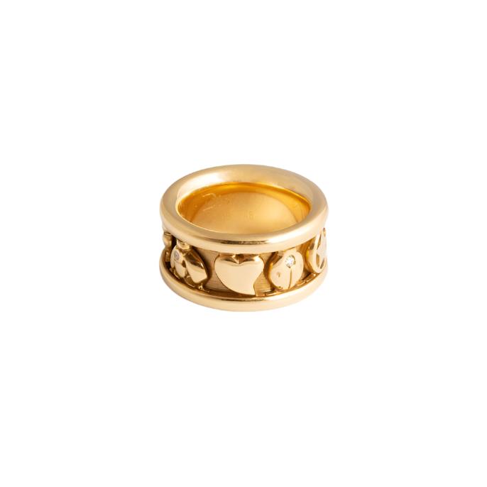 Bague DIOR "Fétiche" en or jaune - Castafiore