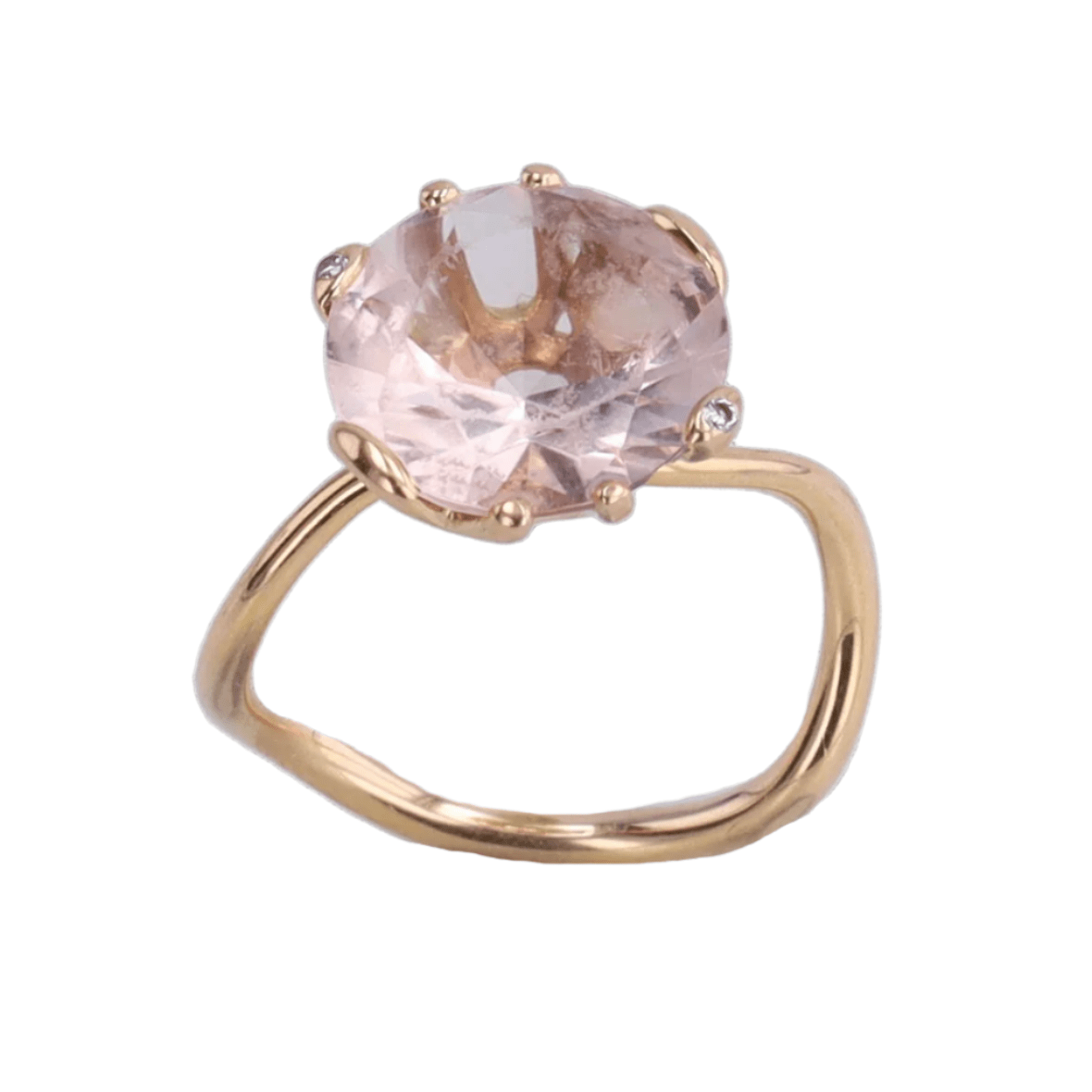 Bague DIOR "Oui" en or rose, morganite et diamants - Castafiore