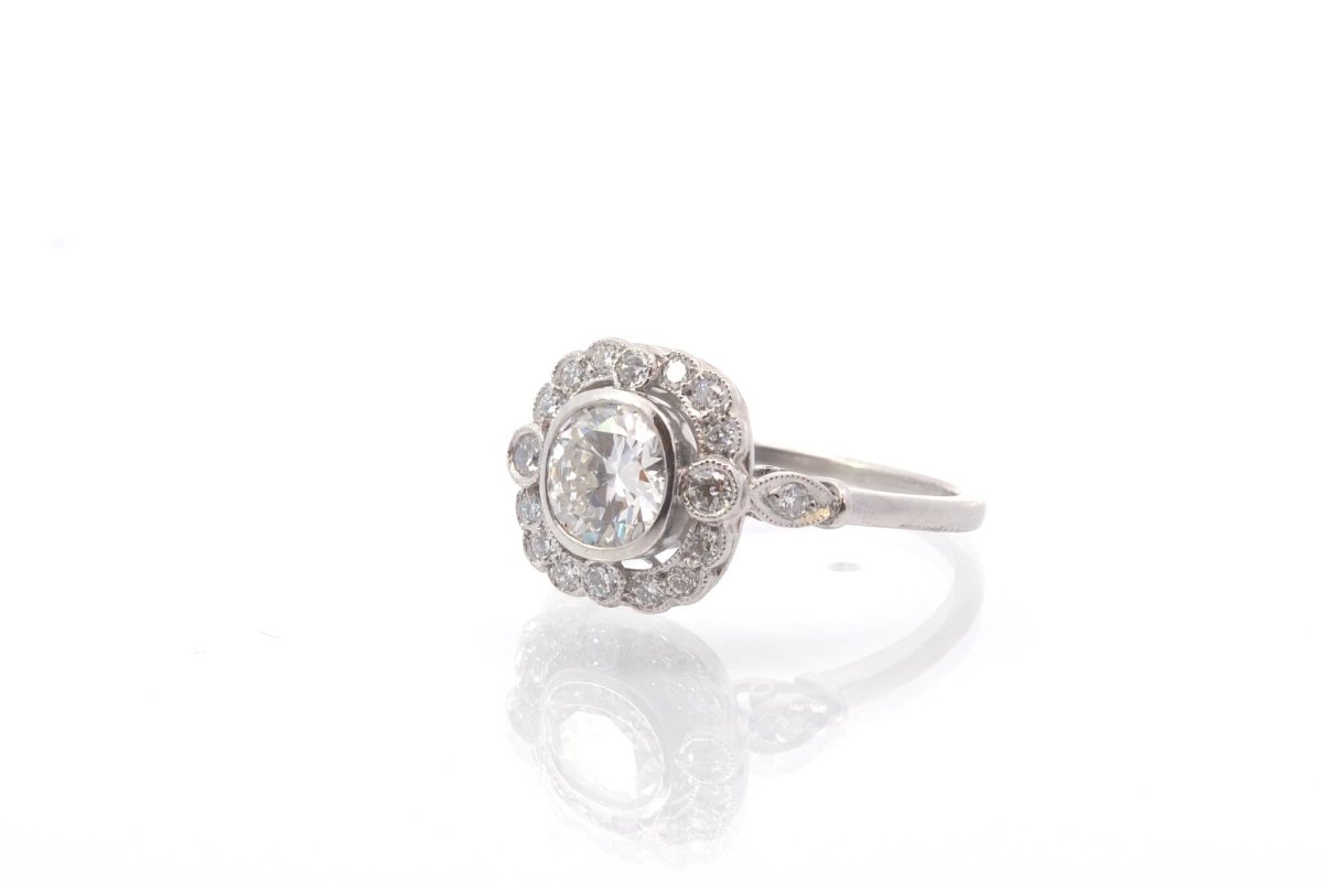 Bague d'occasion diamants en platine - Castafiore