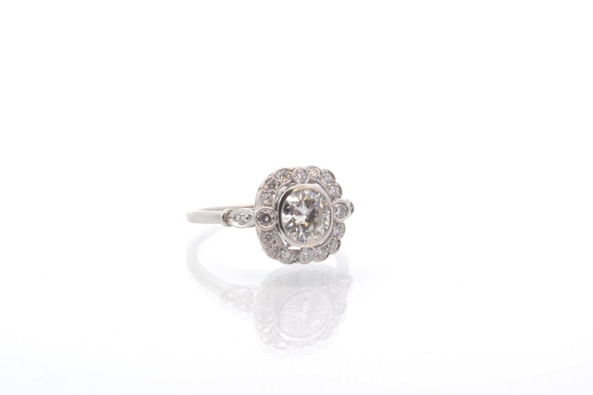 Bague d'occasion diamants en platine - Castafiore