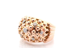 Bague d'occasion en or rose et diamants - Castafiore