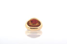 Bague d'occasion signée Boucheron corail ovale en or - Castafiore