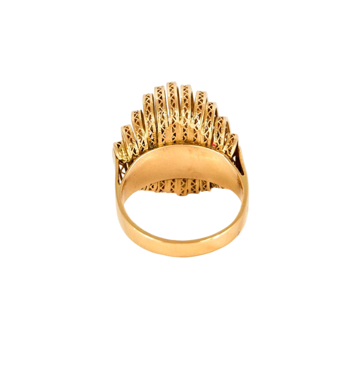 Bague Dôme art déco en or rose - Castafiore