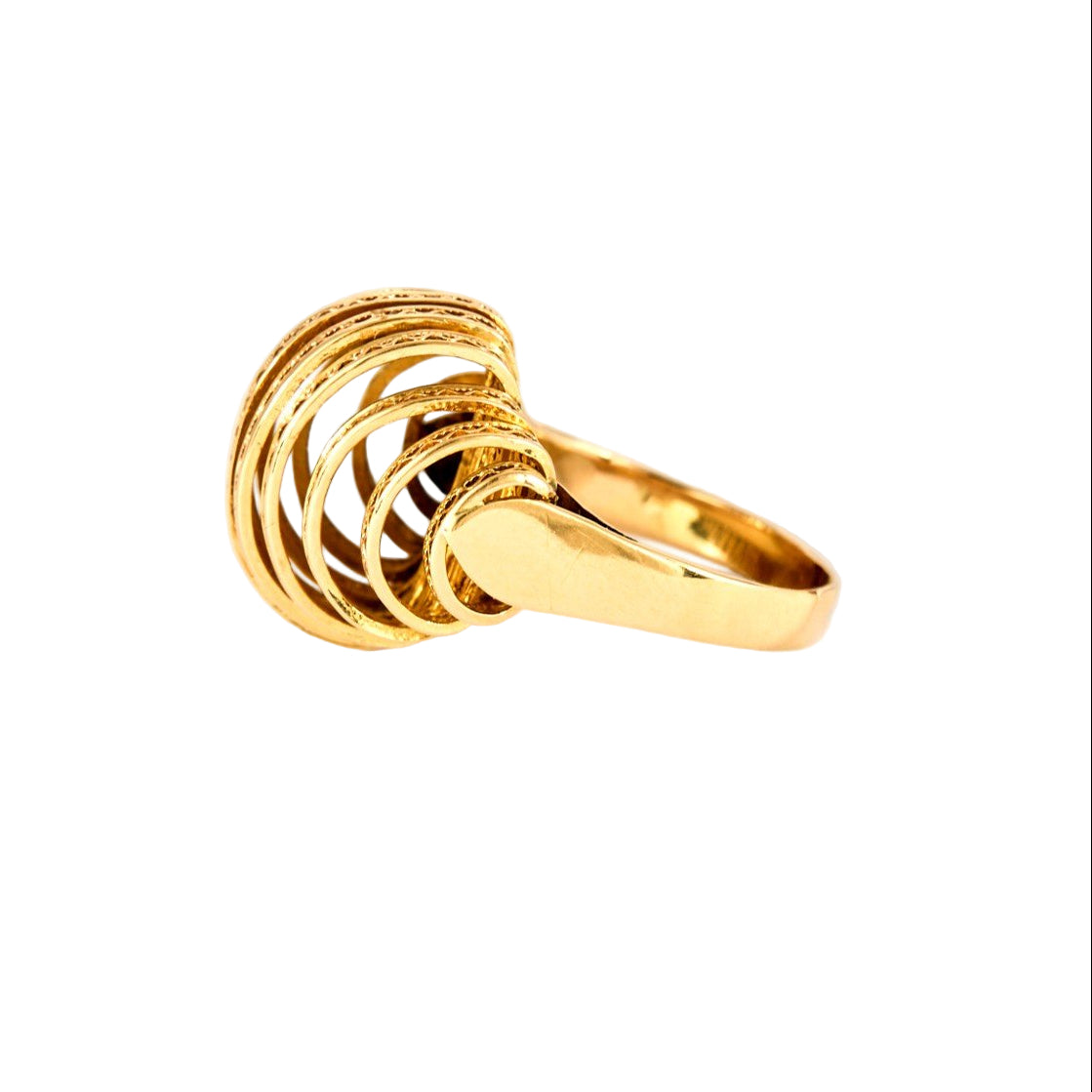 Bague Dôme art déco en or rose - Castafiore