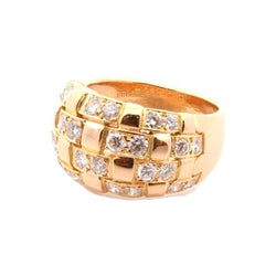 Bague Dôme BOUCHERON en or jaune et diamants - Castafiore