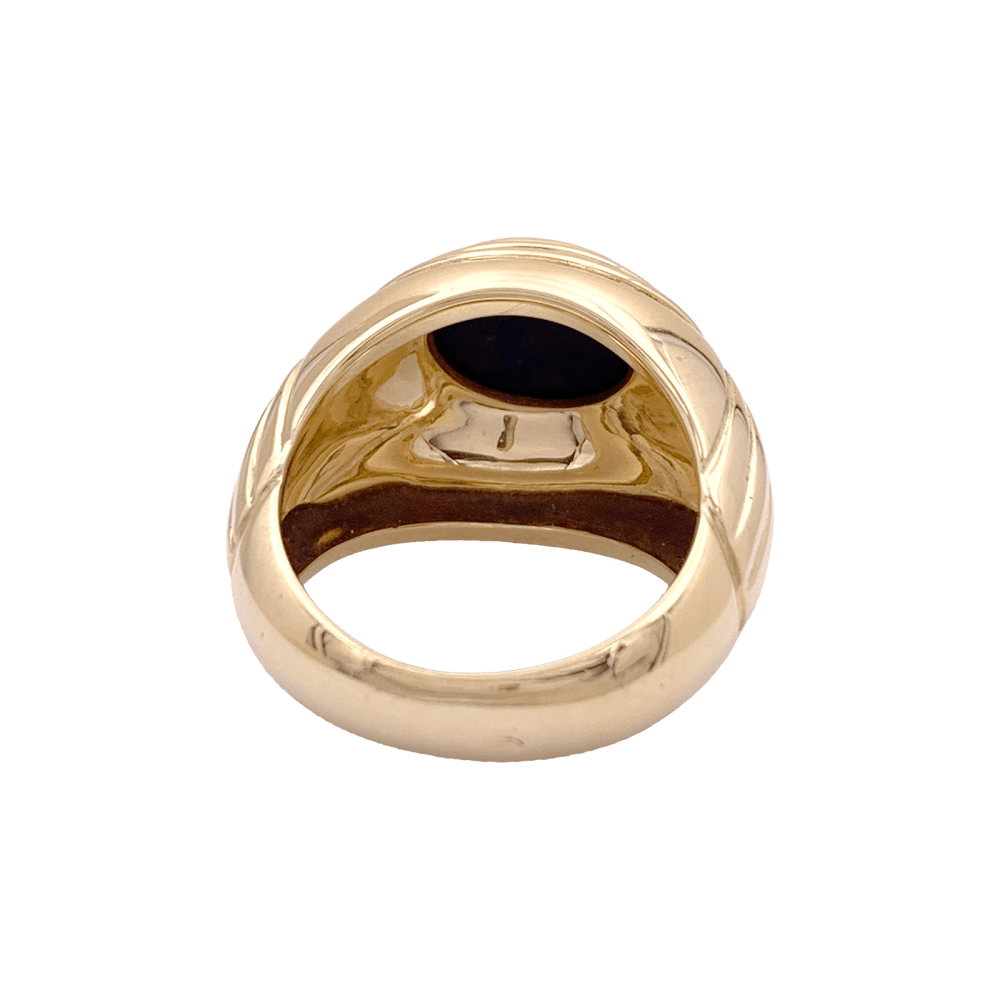 Bague Dôme BOUCHERON "Jaïpur" en or jaune et lapis - lazuli - Castafiore