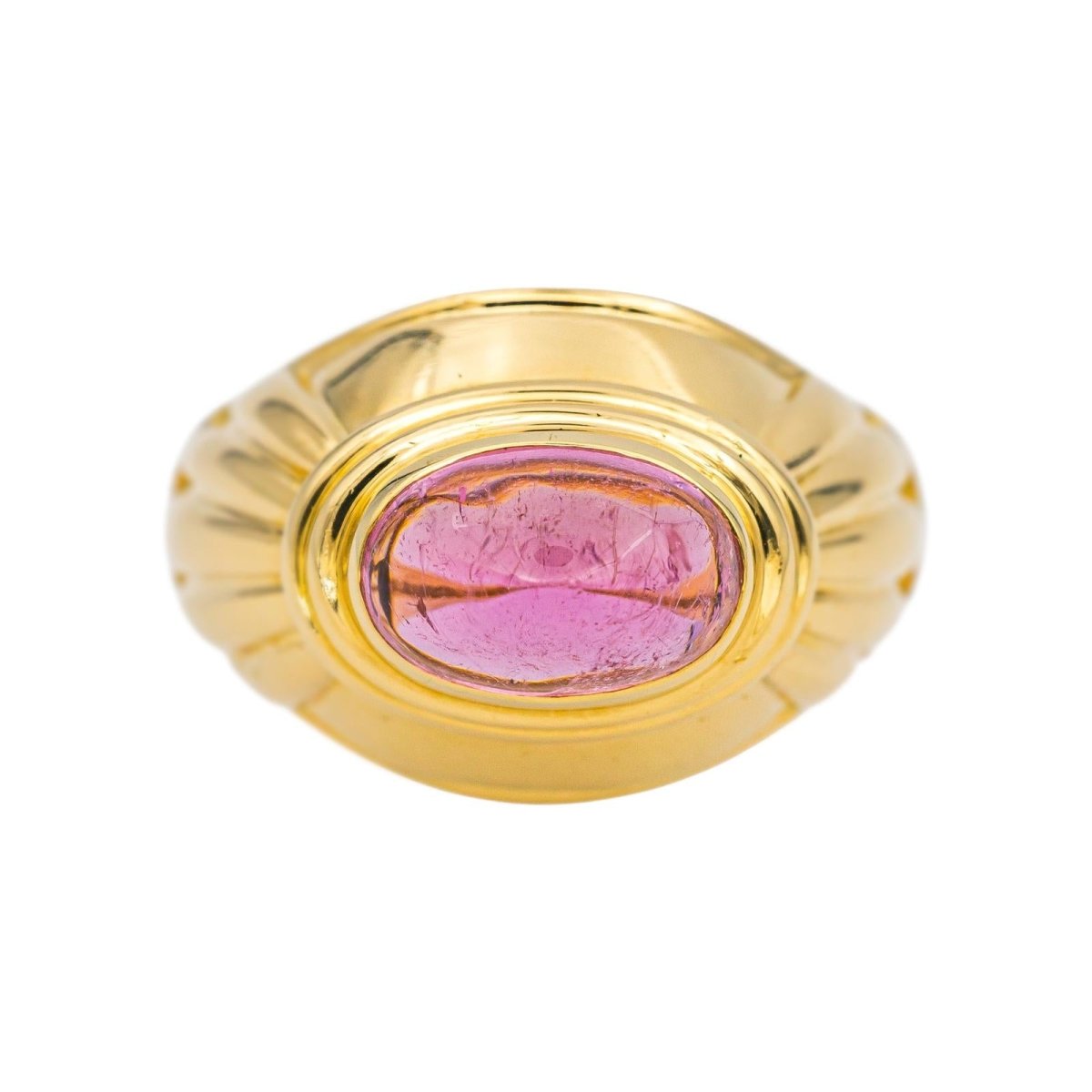 Bague Dôme BOUCHERON "Jaïpur" en or jaune et tourmaline - Castafiore