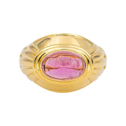 Bague Dôme BOUCHERON "Jaïpur" en or jaune et tourmaline - Castafiore