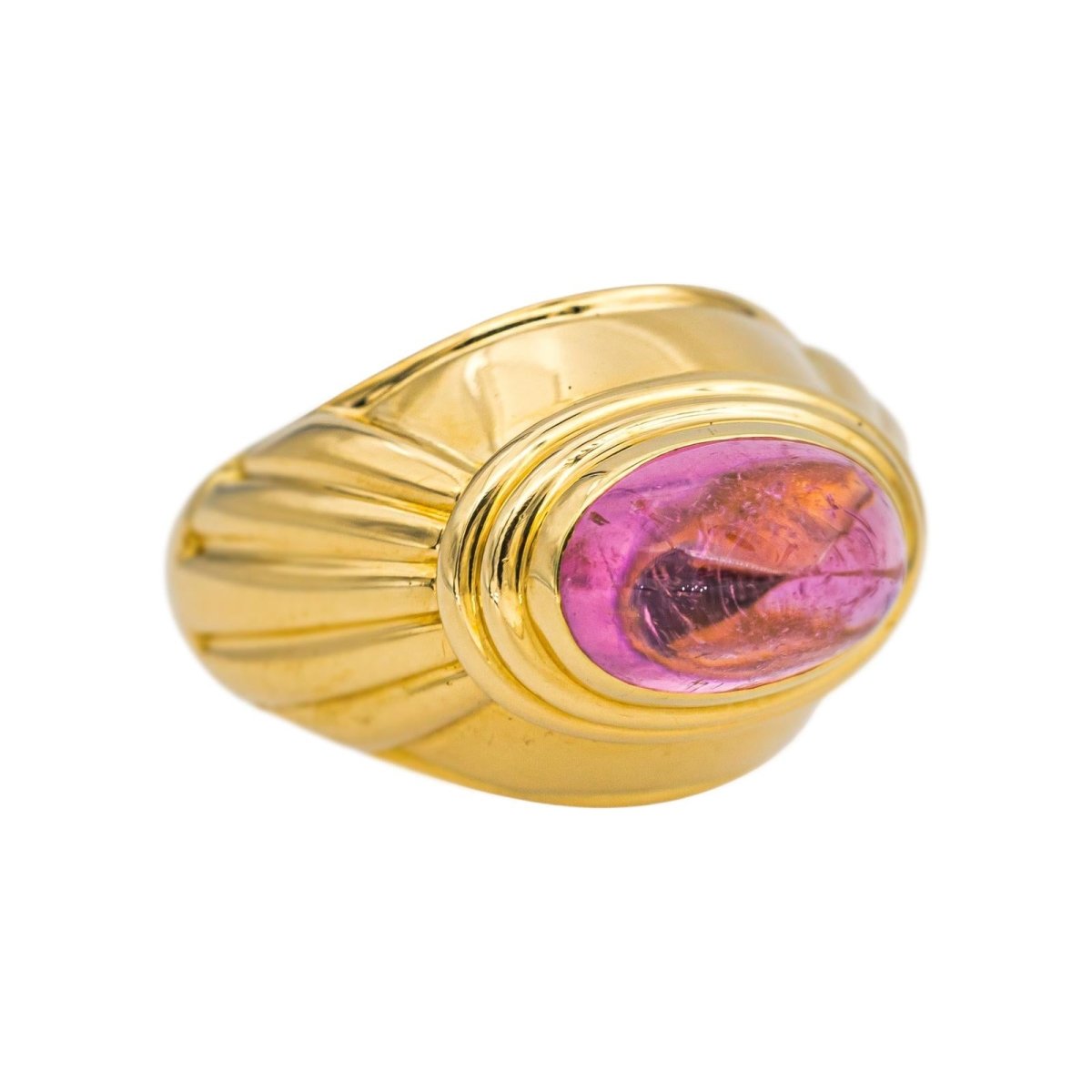 Bague Dôme BOUCHERON "Jaïpur" en or jaune et tourmaline - Castafiore