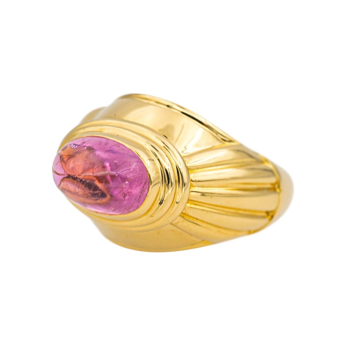 Bague Dôme BOUCHERON "Jaïpur" en or jaune et tourmaline - Castafiore