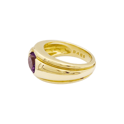 Bague Dôme BOUCHERON "Roxane" en or jaune et améthyste - Castafiore