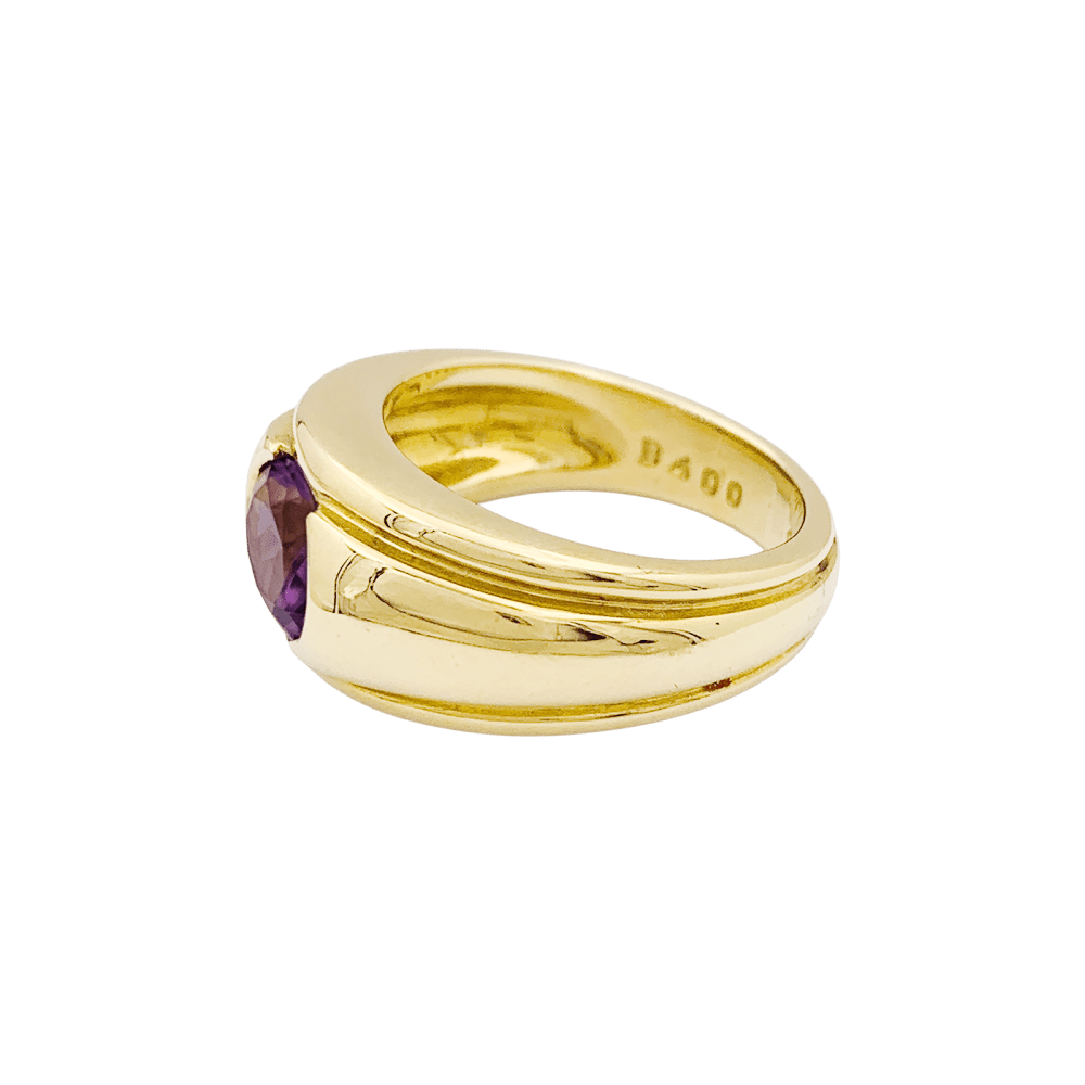 Bague Dôme BOUCHERON "Roxane" en or jaune et améthyste - Castafiore