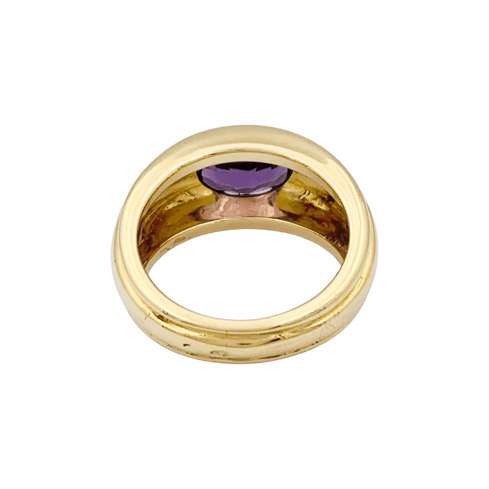 Bague Dôme BOUCHERON "Roxane" en or jaune et améthyste - Castafiore
