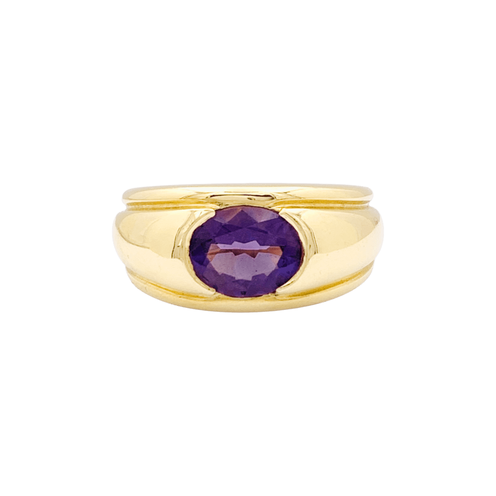Bague Dôme BOUCHERON "Roxane" en or jaune et améthyste - Castafiore