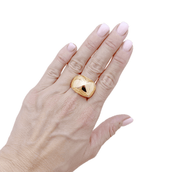 Bague Dôme BULGARI "Pyramide" en or blanc, or jaune et or rose - Castafiore