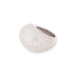 Bague Dôme CARTIER "Coussin" en platine et diamants - Castafiore