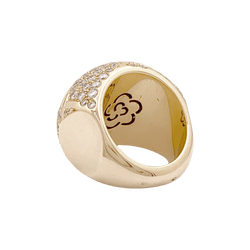 Bague Dôme CHANEL "Profil de Camelia" en or jaune et diamants - Castafiore