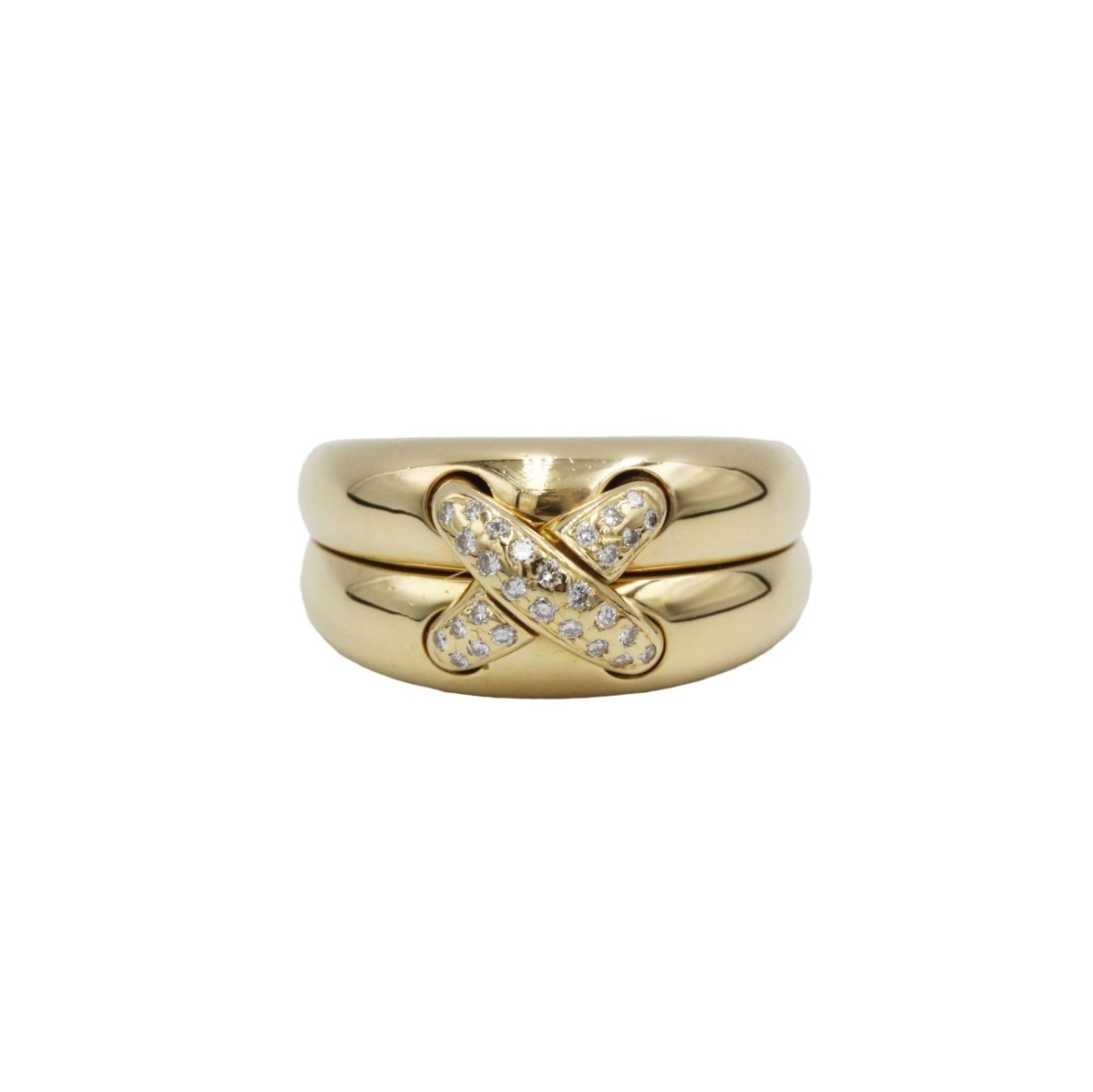 Bague Dôme CHAUMET "Liens" en or jaune et diamants - Castafiore