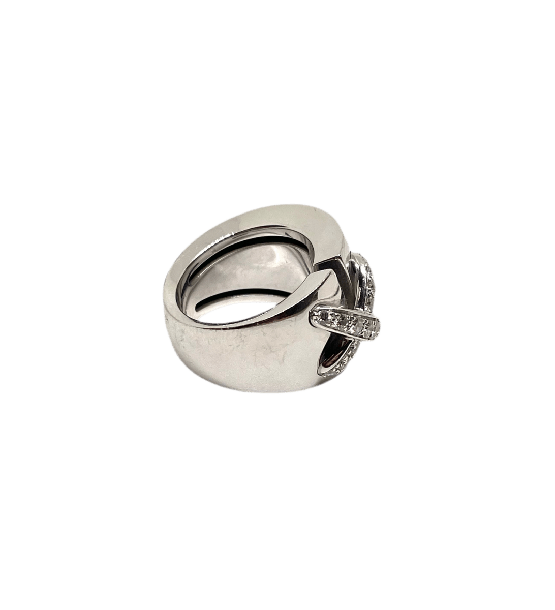 Bague Dôme CHAUMET "Liens XL" en or blanc et diamants - Castafiore