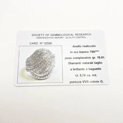 Bague Dôme en or blanc et diamants - Castafiore
