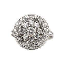 Bague Dôme en or blanc et diamants - Castafiore