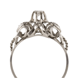 Bague Dôme en or blanc et diamants - Castafiore